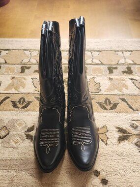 SheSole Black Cowboy Boots